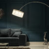 Designová kovová stojací lampa bílá – Circini
