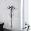 Nástěnná konzola Baroque Scala 80cm stříbrná